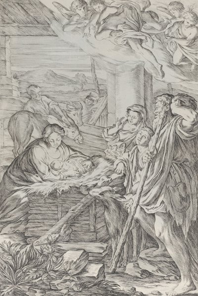 Adoración de los pastores, 1654-1718 de Giuseppe Maria Mitelli