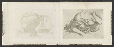 parte superior del cuerpo de una mujer Ejemplos de dibujo (título de la serie) Mitelli intaglio (título de la serie) de Giuseppe Maria Mitelli
