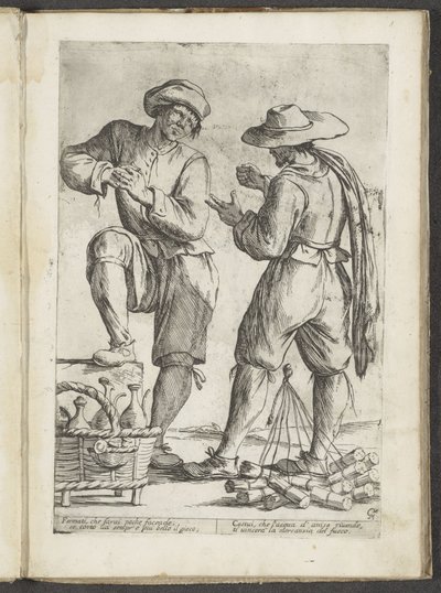 Vendedor de licor de anís y vendedor de fósforos Vendedores ambulantes en Bolonia (título de la serie) L