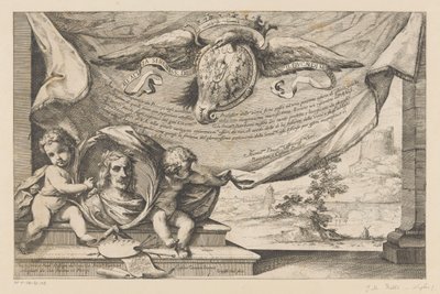Oda al artista Guercino Diseño de paisaje por Guercino (título de la serie) de Giuseppe Maria Roli