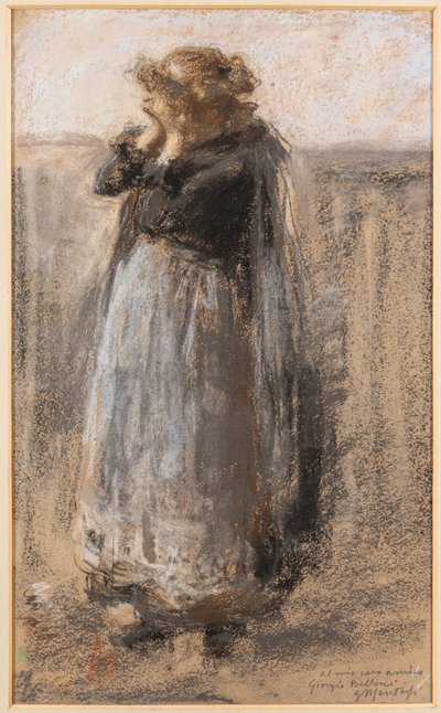 Tiempo triste (pastel sobre papel) de Giuseppe Mentessi
