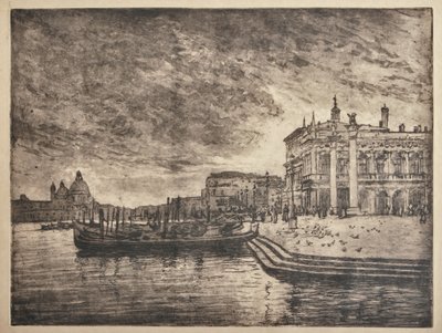 El Palacio Real y la Basílica de la Salute (aguafuerte y aguatinta sobre papel blanco) de Giuseppe Miti Zanetti