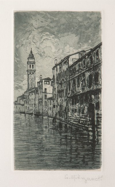 Venecia (aguafuerte y aguatinta sobre papel blanco) de Giuseppe Miti Zanetti