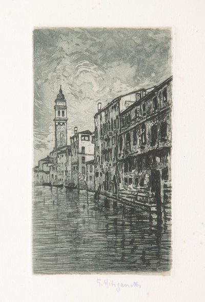 Venecia (aguafuerte y aguatinta sobre papel blanco) de Giuseppe Miti Zanetti