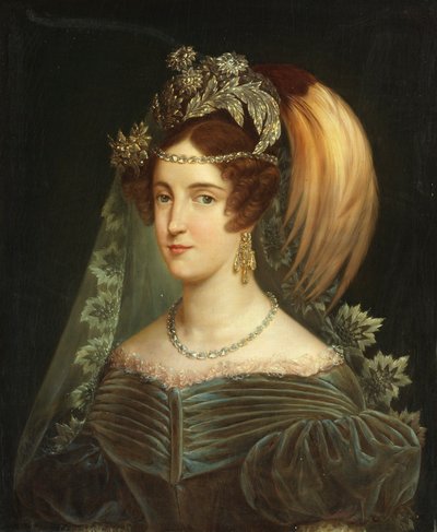 Retrato de María Cristina de Saboya 1812-1836, Reina de las Dos Sicilias, 1830 de Giuseppe Navarra