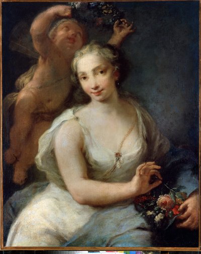 La primavera. Primavera (Primavera). Pintura de Giuseppe Nogari (1699-1763), anterior a 1757. Arte veneciano. Óleo sobre tela. Museo del Hermitage San Petersburgo. de Giuseppe Nogari