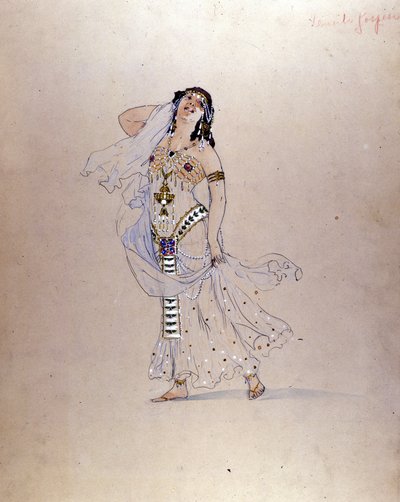 Traje de "Salomè" de Richard Strauss por Giuseppe Palanti (1881-1946) para el teatro La Scala de Milán en 1912. de Giuseppe Palanti