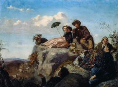 Picnic (óleo sobre lienzo) de Giuseppe Palizzi