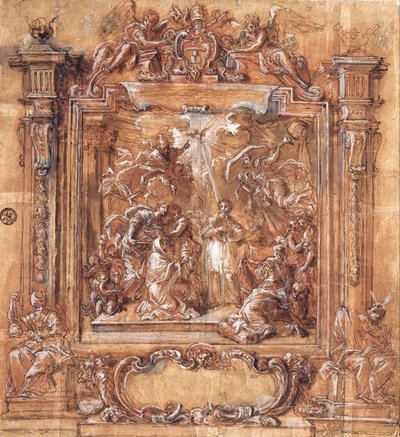 Se ofrece la Tiara al Cardenal Albani de Giuseppe Passeri
