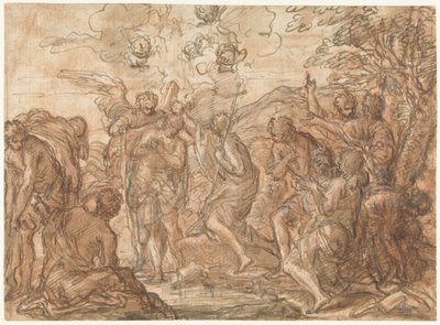 Bautismo de Cristo, en el río Jordán de Giuseppe Passeri