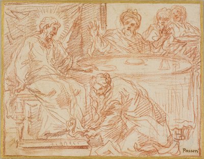 Magdalena lavando los pies de Cristo de Giuseppe Passeri