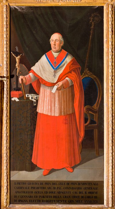 Retrato del cardenal Pietro Gravina, c.1825 (óleo sobre lienzo) de Giuseppe Patania