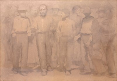 Viñeta de El Cuarto Estado de Giuseppe Pellizza da Volpedo