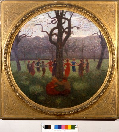 Girotondo o el Idilio primaveral: la ronda o el Idilio de primavera. Pintura de Giuseppe Pellizza da Volpedo (1868-1907) de Giuseppe Pellizza da Volpedo