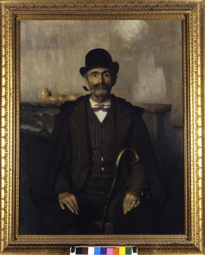 Giuseppe Giani, el mediador (Retrato de Giuseppe Giani el mediador). Pintura de Giovanni Pellizza da Volpedo (1868-1907) de Giuseppe Pellizza da Volpedo