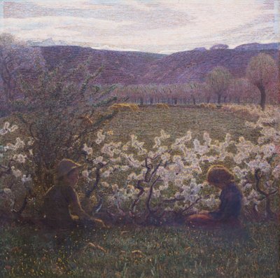 Pradera de flores de Giuseppe Pellizza da Volpedo