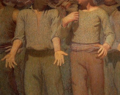 El cuarto estado, detalle de Giuseppe Pellizza da Volpedo