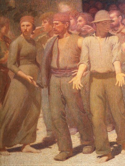 El cuarto estado (detalle) de Giuseppe Pellizza da Volpedo