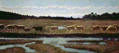 El espejo de la vida: Lo que hace el primero, los demás siguen, 1895-98 de Giuseppe Pellizza da Volpedo