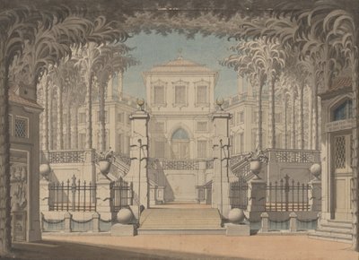Un Palacio Turco (Probablemente para "El rapto en el serrallo" de Mozart) de Giuseppe Quaglio