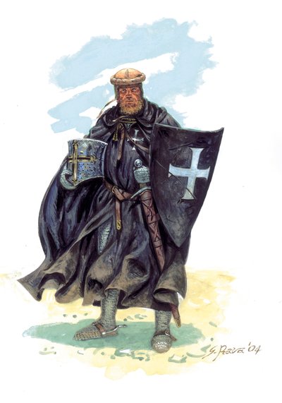 Un soldado de la Orden de San Juan de Jerusalén (Hospitalarios) - Caballeros Hospitalarios (Caballeros de San Juan) - de Giuseppe Rava