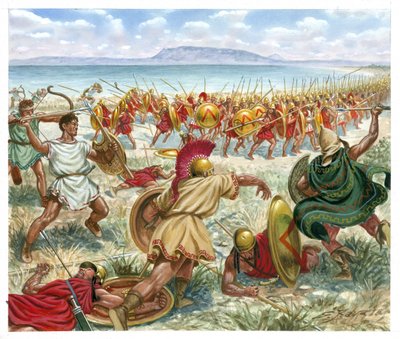 Batalla de Lechaeum de Giuseppe Rava