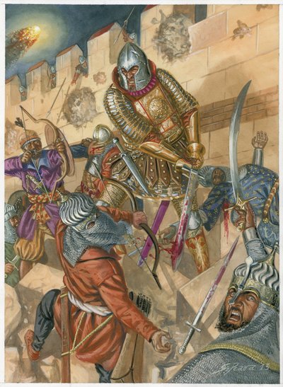Muerte de Constantino XI Palaiologos y caída de Constantinopla de Giuseppe Rava