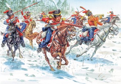 Primer Imperio: Cosacos del Ejército Imperial de Rusia - Primer Imperio: Cosacos Imperiales Rusos - Ilustración de Giuseppe Rava de Giuseppe Rava