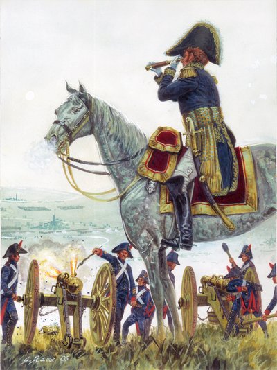 Primer Imperio: "El general Michel Marie Claparede durante la batalla de Austerlitz en 1805" Primer Imperio: el general francés Michel Marie Claparede durante la batalla de Austerlitz en 1805 - Ilustración de Giuseppe Rava de Giuseppe Rava