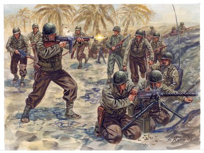Segunda Guerra Mundial, Campaña de Túnez: Ofensiva de la Infantería Americana en la Batalla de Túnez de Giuseppe Rava