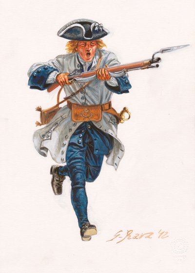 Guerra de Sucesión española: Soldado francés en la batalla de Denain, 24 de julio de Giuseppe Rava