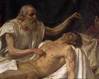 San Sebastián (detalle) de Giuseppe Sciuti