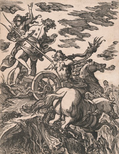 El rapto de Perséfone con Plutón a caballo a la derecha, 1590-1607 de Giuseppe Scolari