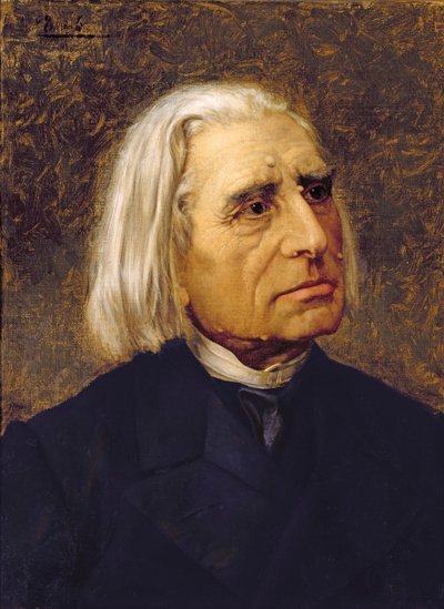 Retrato de Franz Liszt (1811-86) (óleo sobre lienzo) de Giuseppe Tivoli