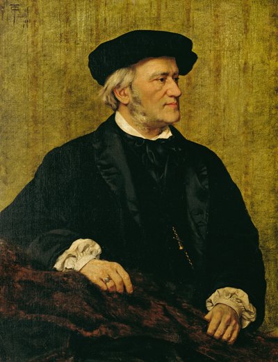Retrato de Richard Wagner (1813-83) 1883 (óleo sobre lienzo) de Giuseppe Tivoli