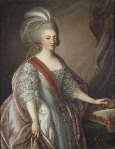 Reine Marie I de Portugal, dite la Pieuse (o la Folle) - Reina María I de Portugal (1734-1816), por Troni, Giuseppe (1739-1810). Óleo sobre lienzo de Giuseppe Troni