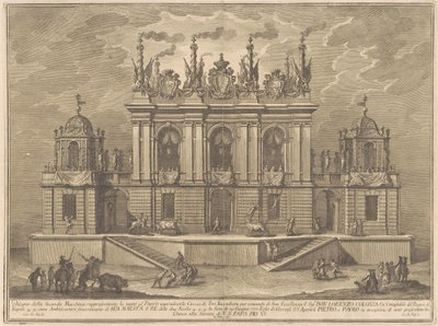 La Segunda Máquina para la Chinea de 1775: Una corrida de toros, 1775 de Giuseppe Vasi