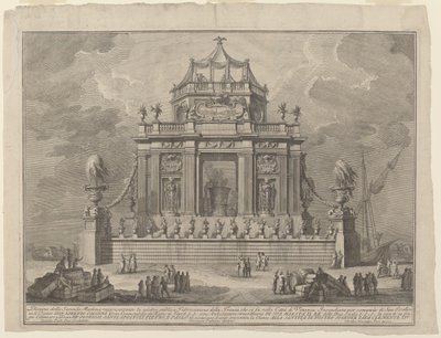 La preparación de Teriaca en Venecia, para el festival de la "Chinea" de Giuseppe Vasi after Giuseppe Palazzi