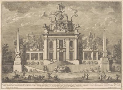 La Prima Macchina para la Chinea de 1769: Una "Deliziosa" de Giuseppe Vasi, after Giuseppe Palazzi, after Paolo Posi