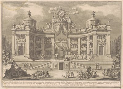 La Segunda Máquina para la Chinea de 1766: Un teatro para juegos atléticos de Giuseppe Vasi, after Giuseppe Palazzi, after Paolo Posi