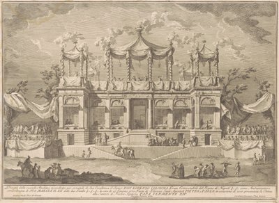 La Segunda Máquina para la Chinea de 1770: El Pórtico del Mercado de Pescado de Giuseppe Vasi, after Giuseppe Palazzi, after Paolo Posi