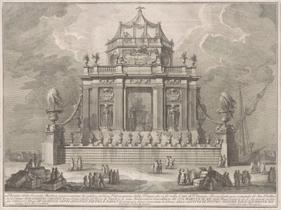 La Segunda Máquina para la Chinea de 1773: La preparación de la triaca en Venecia de Giuseppe Vasi, after Giuseppe Palazzi, after Paolo Posi