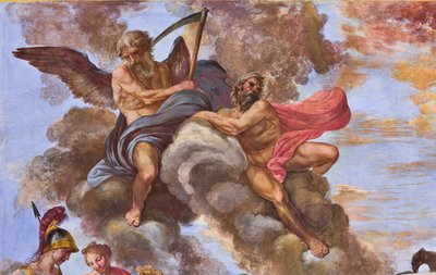 Detalle de la Apoteosis de Hércules de Giuseppe Velasco
