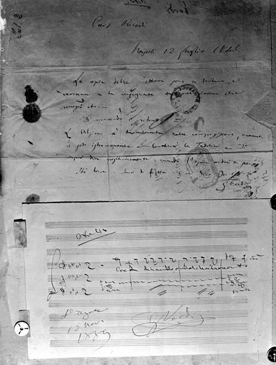 Correspondencia escrita por Giuseppe Verdi de Giuseppe Verdi
