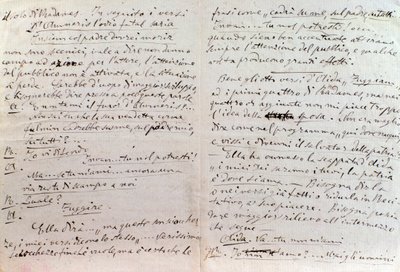 Carta manuscrita de Giuseppe Verdi al autor del libreto de Aida, Antonio Ghislanzoni de Giuseppe Verdi