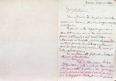 Carta manuscrita de Giuseppe Verdi al autor del libreto de Aida, Antonio Ghislanzoni de Giuseppe Verdi