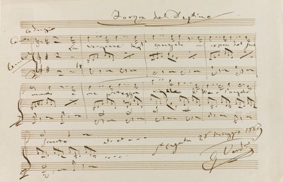 Cita musical de La forza del destino, St Agata, 28 de mayo de 1869, 1869 de Giuseppe Verdi