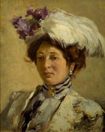Retrato de la condesa Ida Antonio Zeno, de Giuseppe Alberti Vizzotto (1862-1931) de Giuseppe Vizzotto Alberti