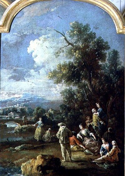 Pierrot y parejas de Giuseppe Zais