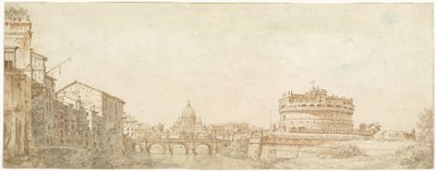 Vista de Roma con la cúpula de San Pedro y el Castel Sant